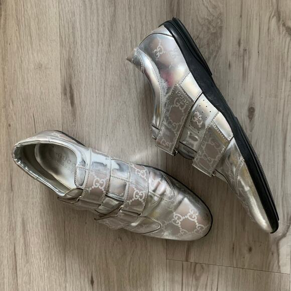 Gucci Other - Gucci Silver Logo Sneakers Size 43